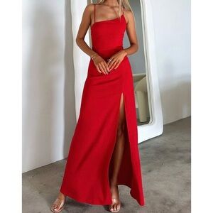 Thatssofetch Kira Maxi Dress - Red size 0 NWT